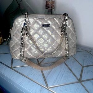 Kate Spade Gold Shiny Quilted Handbag